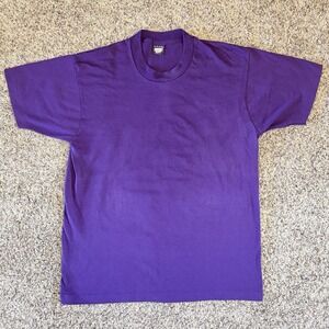 Vintage Screen Stars Best Shirt Mens XL Purple Made In USA Blank Tee